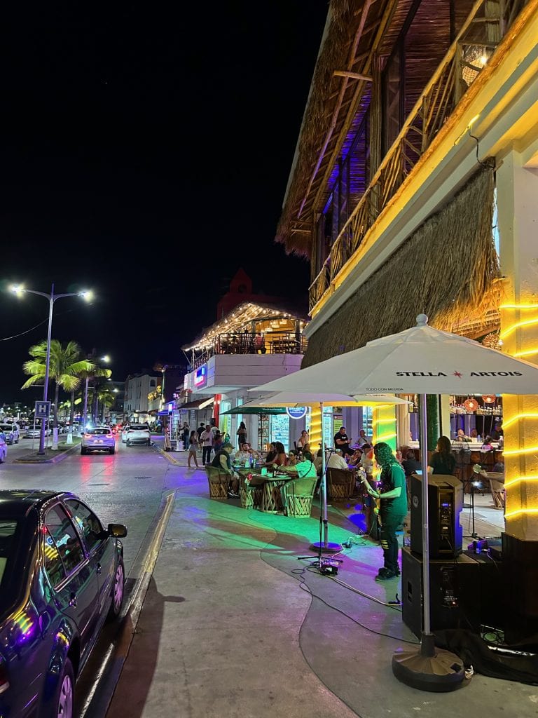 Scuba-Diving-Cozumel A lively bar with live music in San Miguel de Cozumel, Mexico.