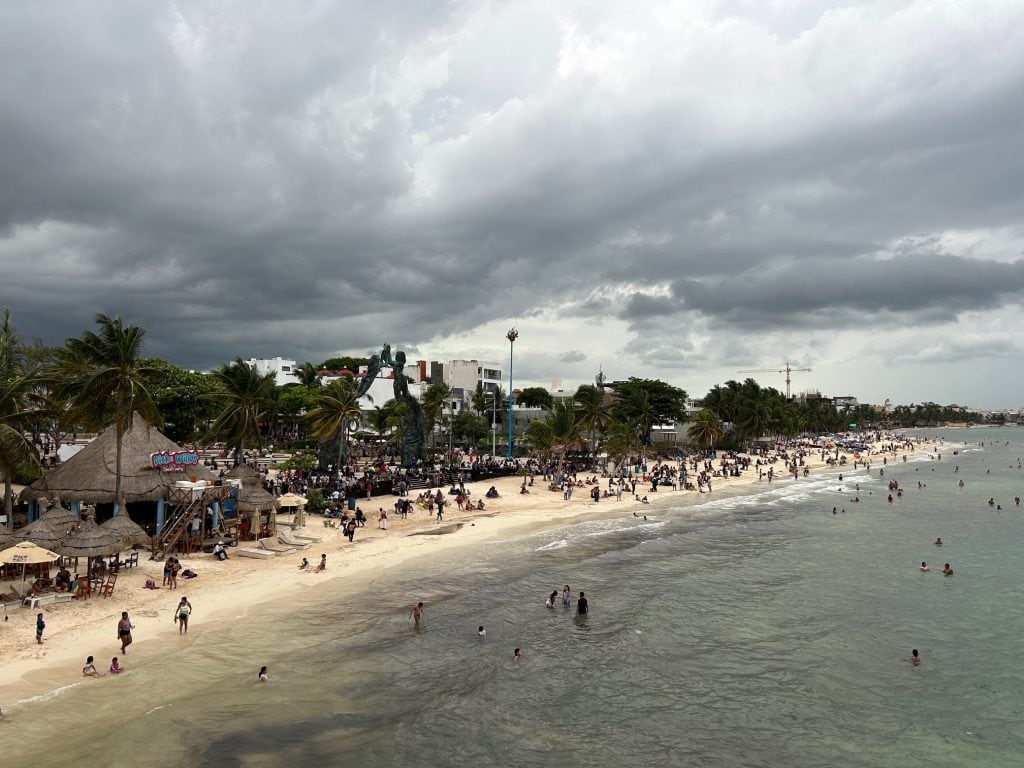 An image showing a beach in Playa del Carmen.