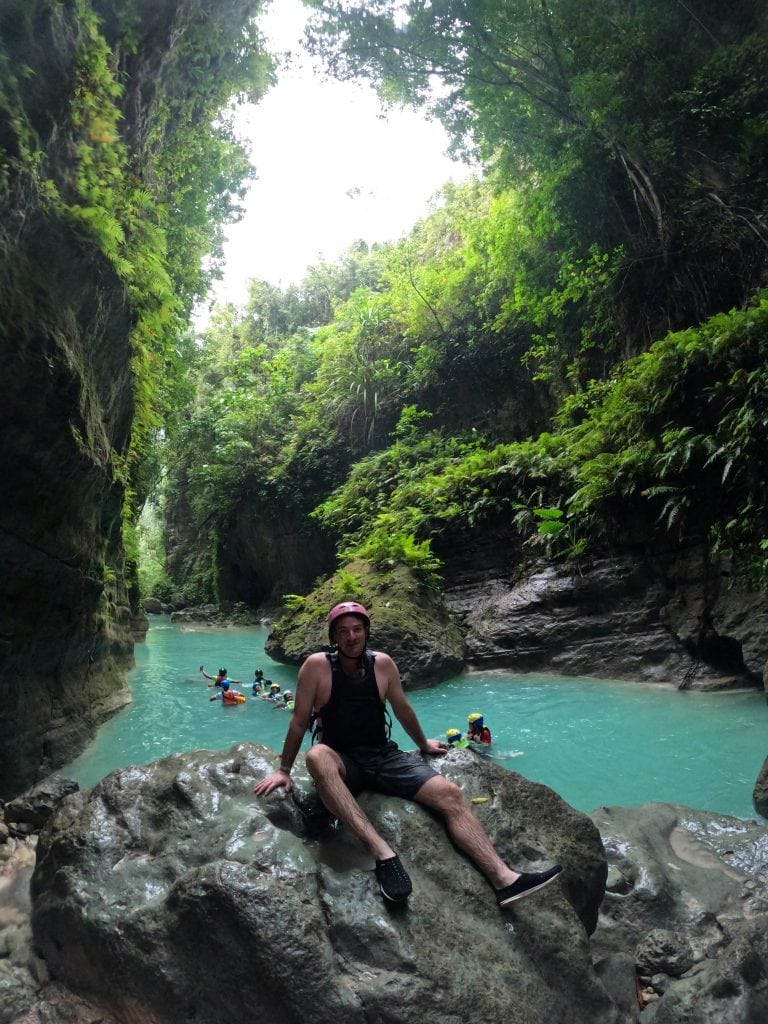 Canyoneering at Moalboal, Philippines.