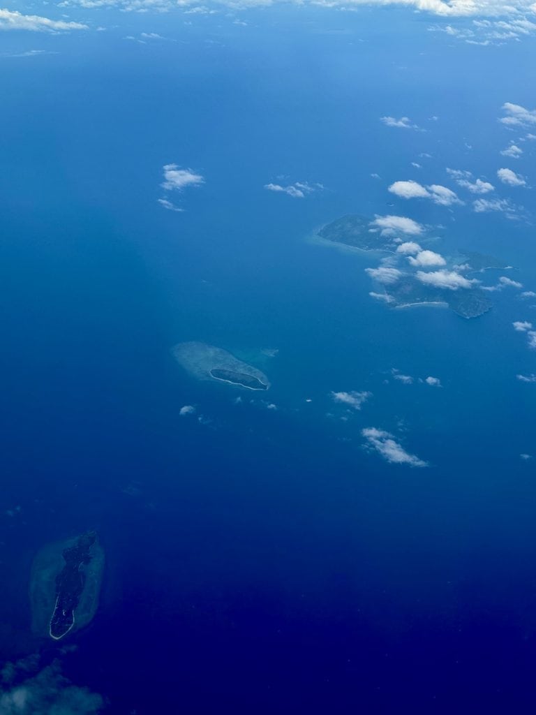 Aerial View of islands in the Philippines.