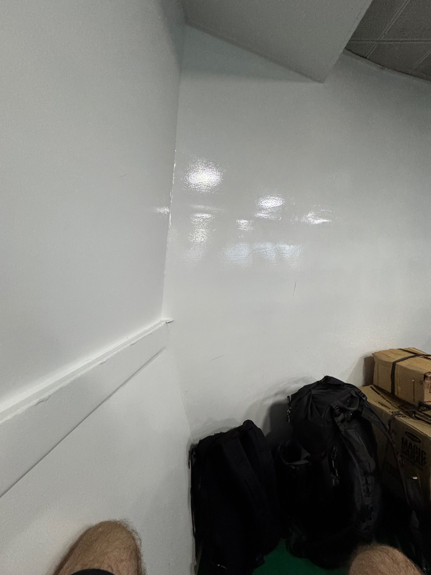 A bad seat on the OceanJet ferry to Bohol with no view or window.