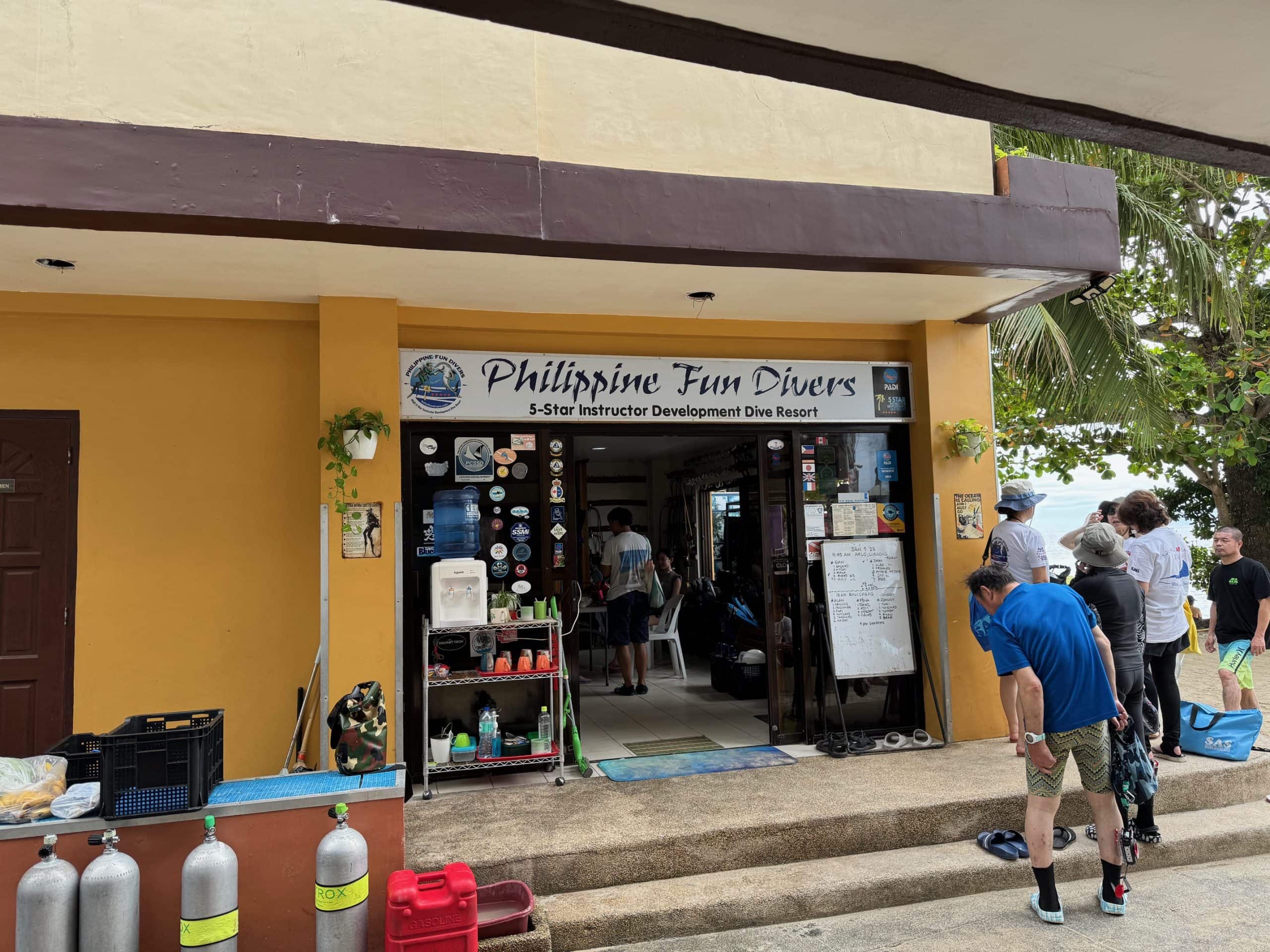 an image of Philippine Fun Divers a popular dive shop in Alona Beach.
