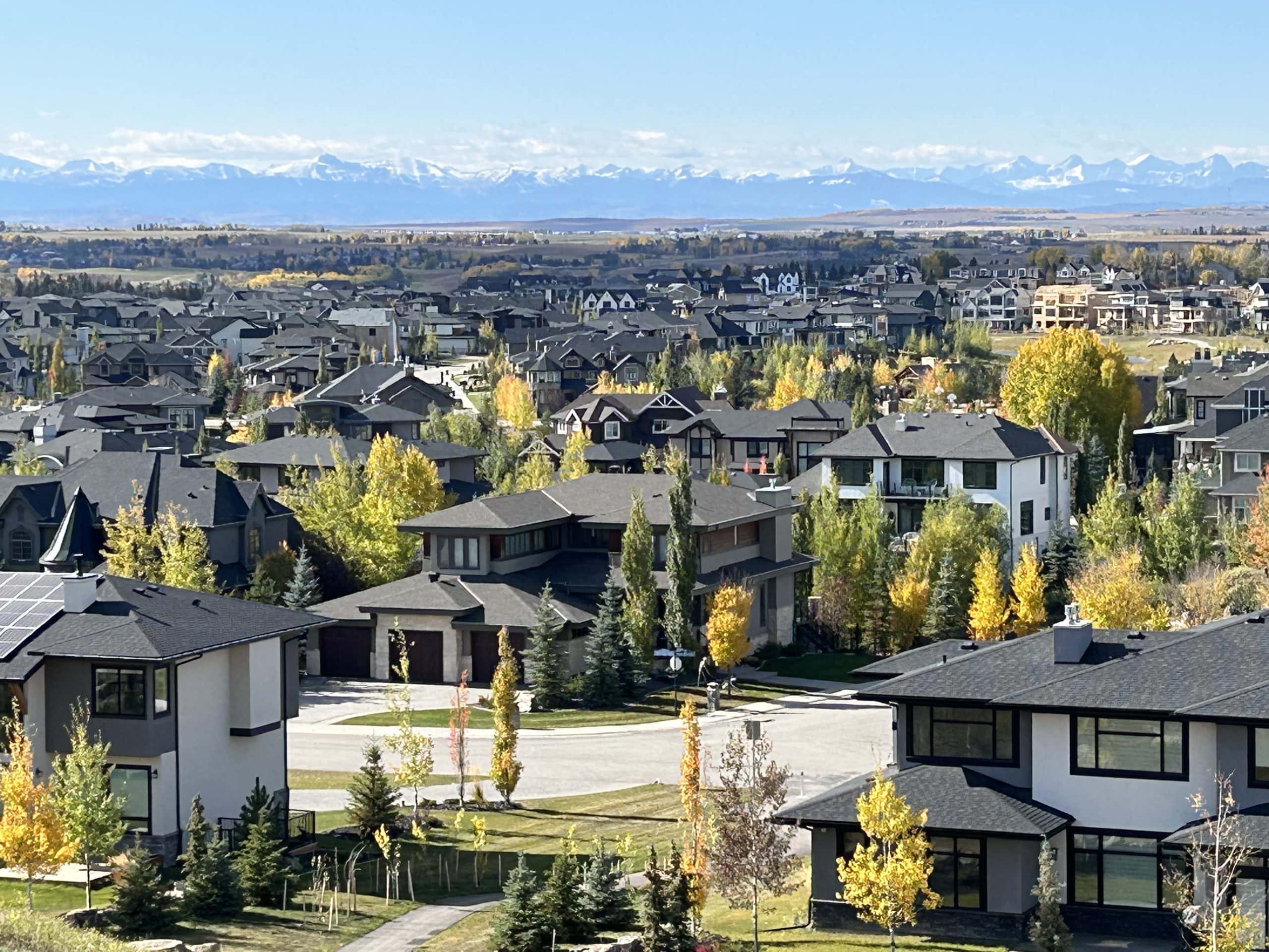 A view of the Rocky Mountains from Calgary.