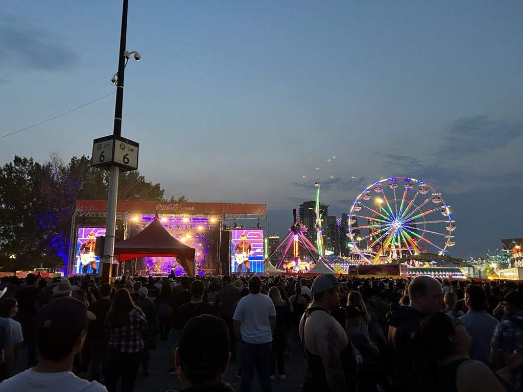 A live concert at the Coca Cola stage during the Stampede in Calgary.