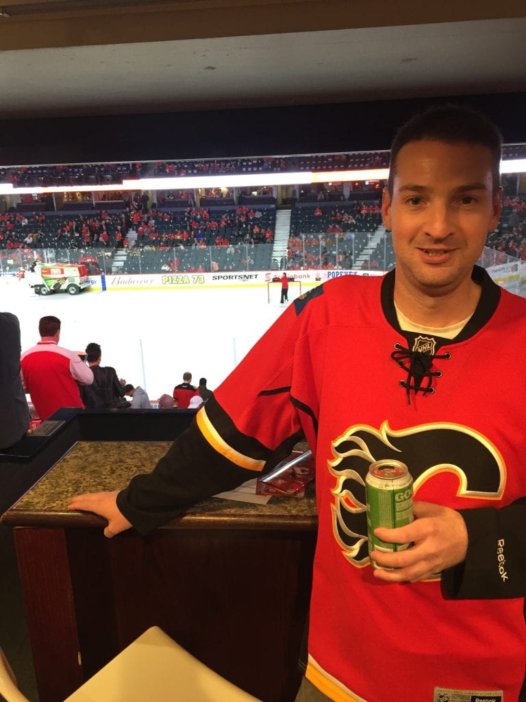 Ryan Gillard at Calgary Flames game.