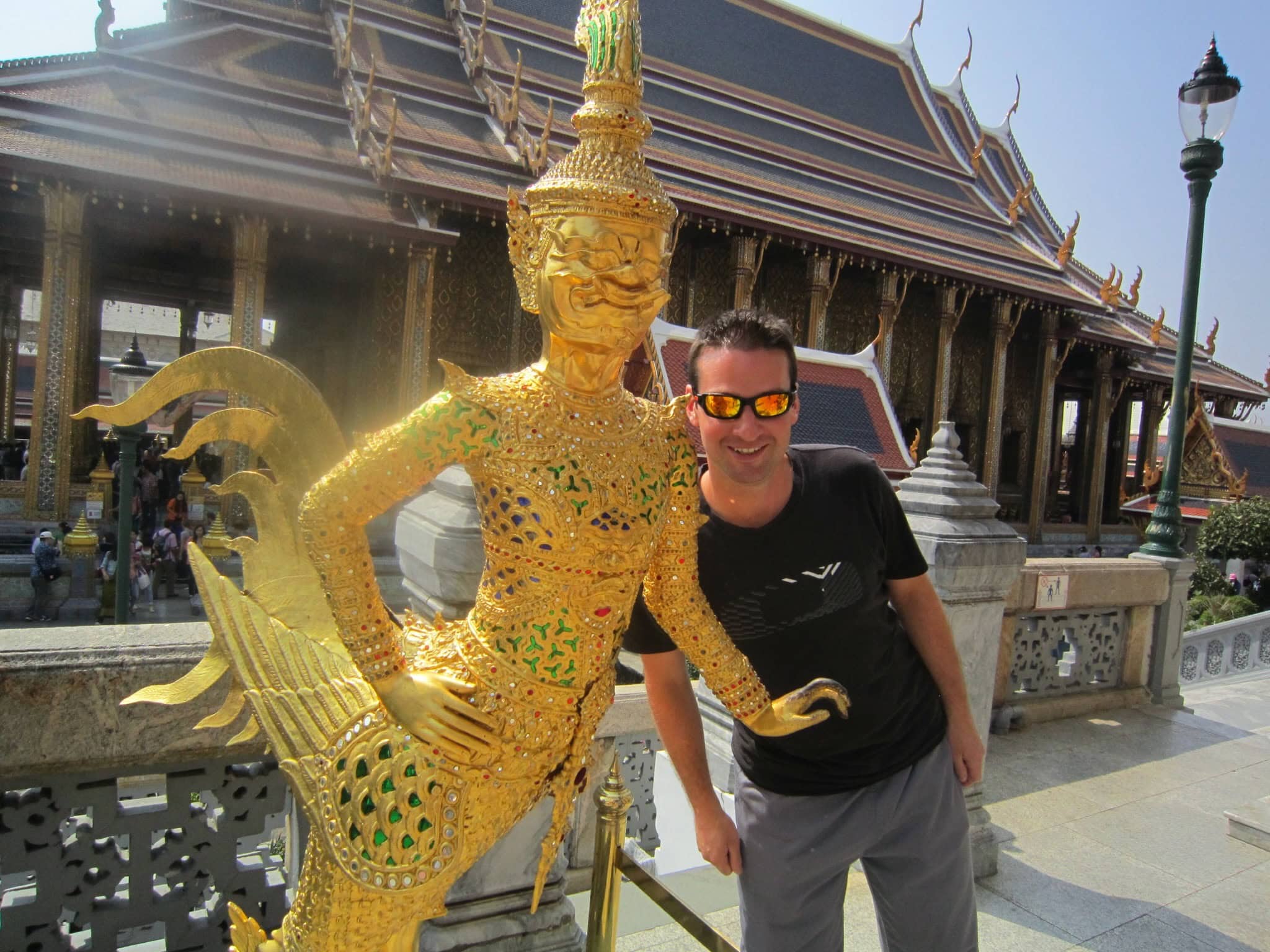 Busy urban street in Bangkok with vibrant markets and local life