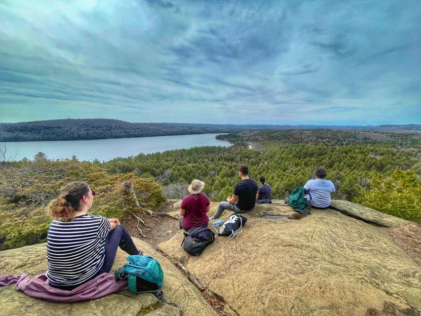 Algonquin Park photo: peaceful lake surrounded by forest in Algonquin Park during fall foliage