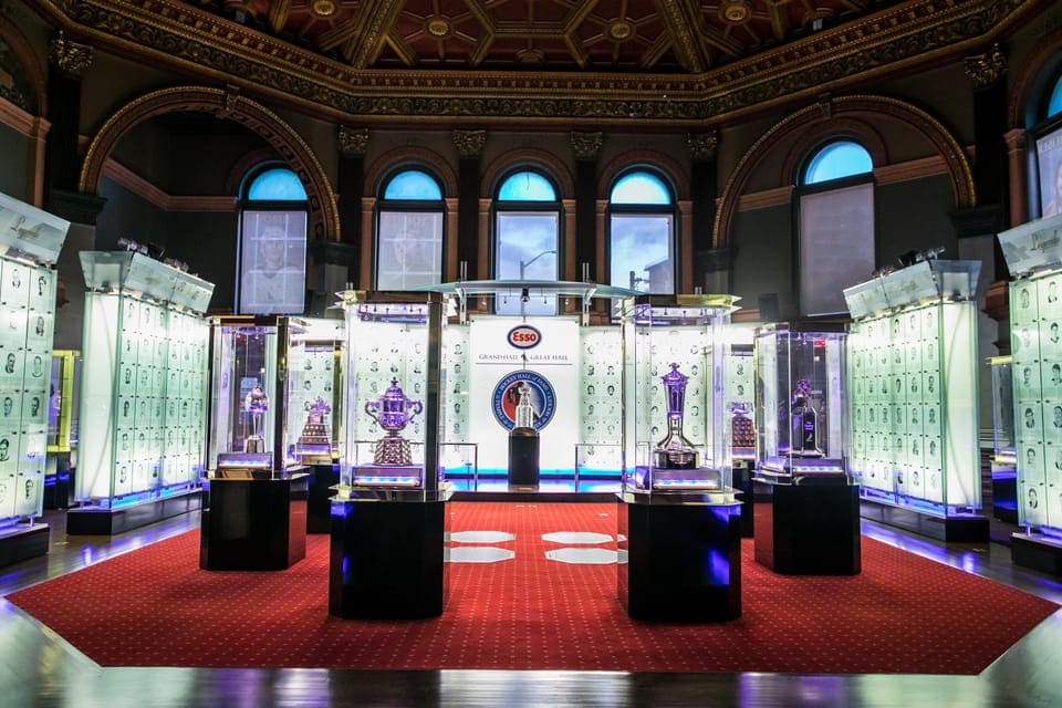Trophy room at the Hockey Hall of Fame in Toronto.