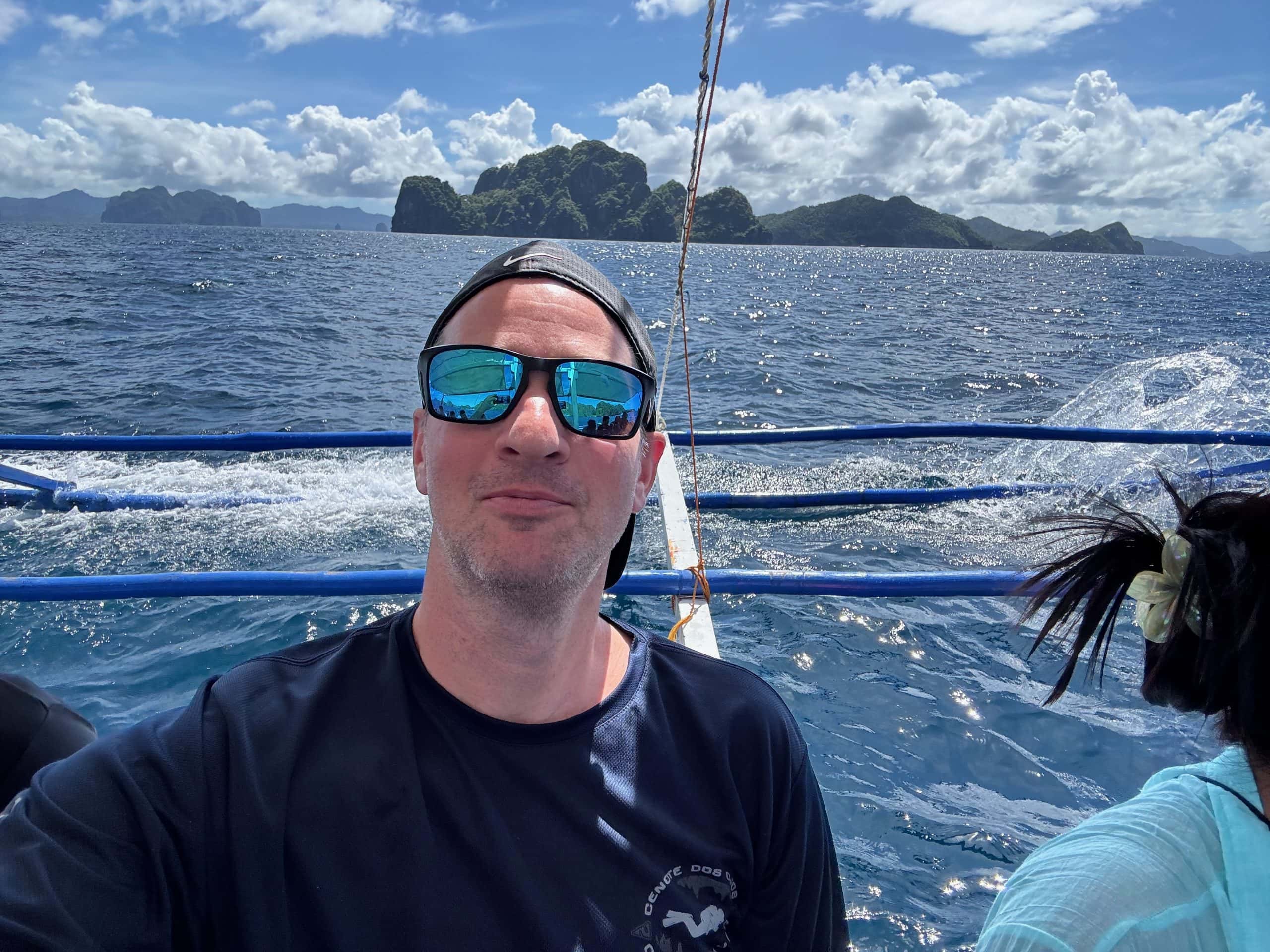 El Nido island hopping tour with boat ride and limestone islands Palawan Philippines travel experience