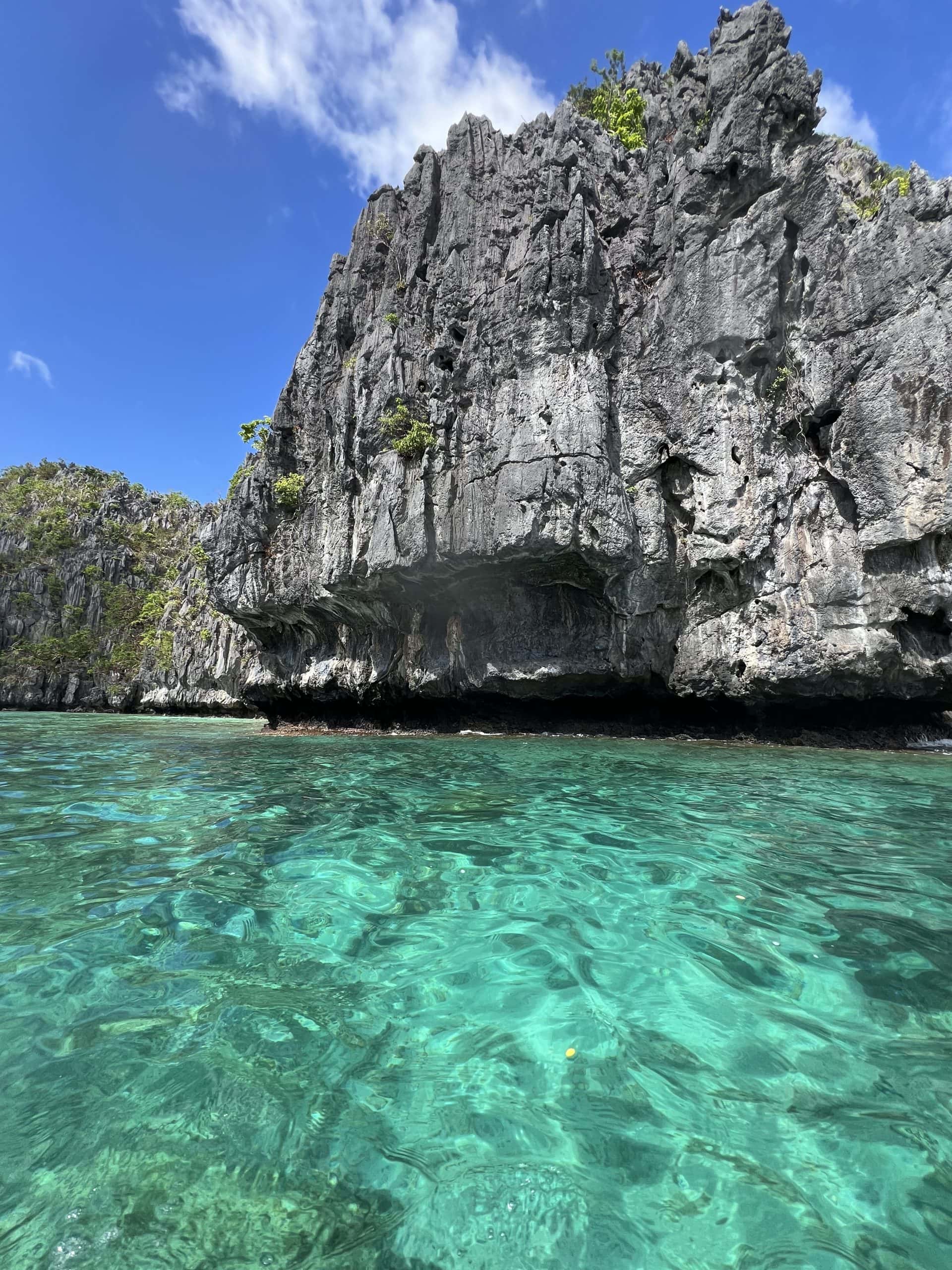 El Nido Tour A limestone cliffs with crystal clear turquoise water in Palawan Philippines