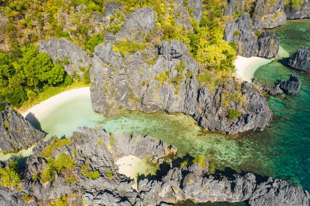 El Nido, Palawan Island. Hidden lagoon and lime stone rock formation. Famous spot in Philippines.