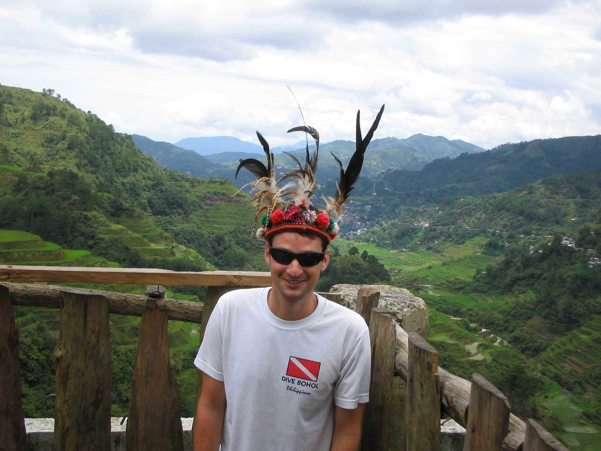 Ryan Gillard overlooking the Banaue Rice Terraces in northern Luzon, Philippines, during a trip in 2007.