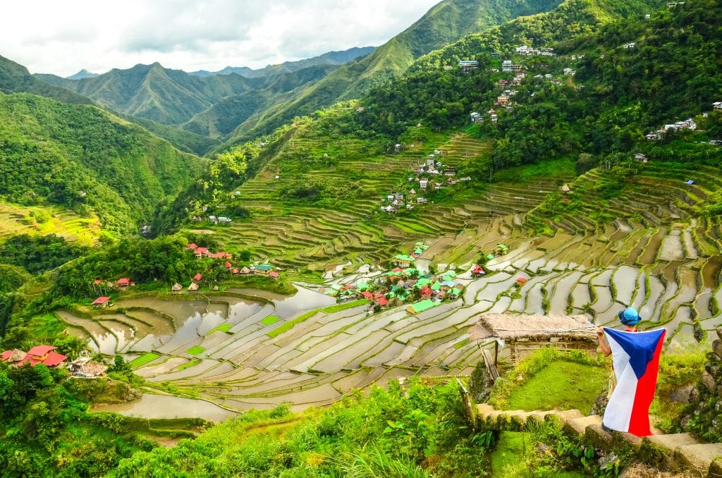 A view of the Batad rice terraces.